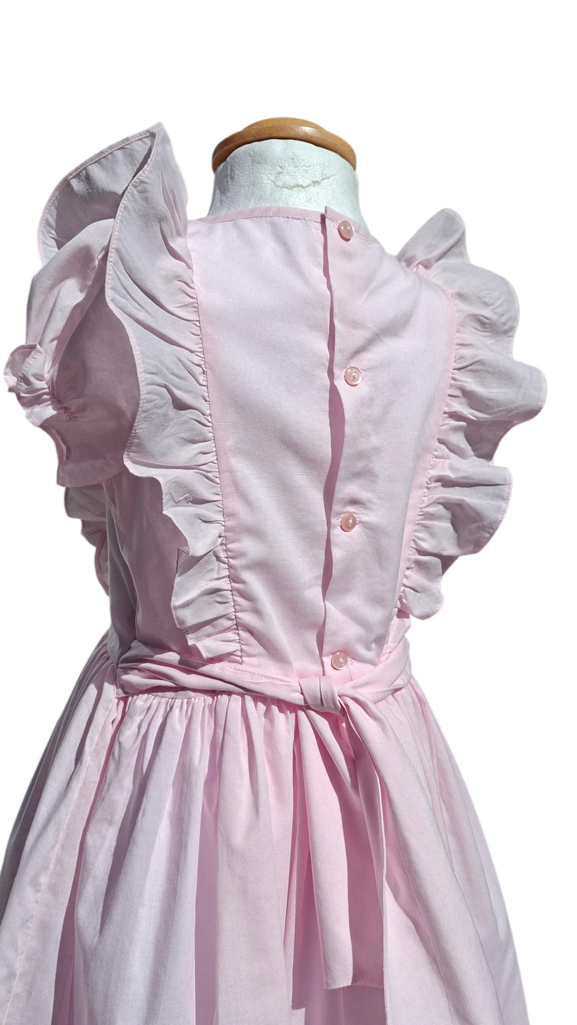 Robe rose smockée Bella. Robe doublée. Robe de princesse. Robe 6 ans
