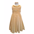 Pièce Unique 6 ans - Robe à smocks Plumetis Jaune