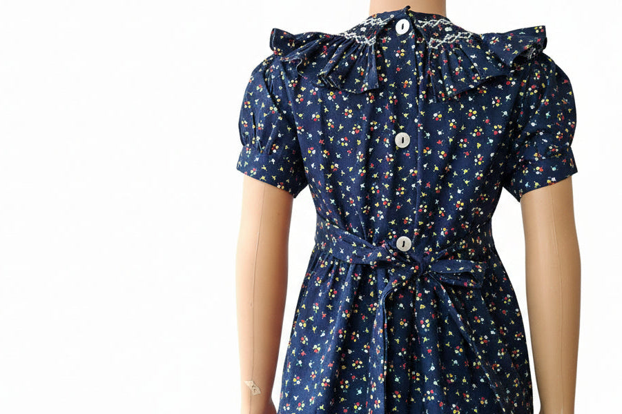 Double smocks bleu marine