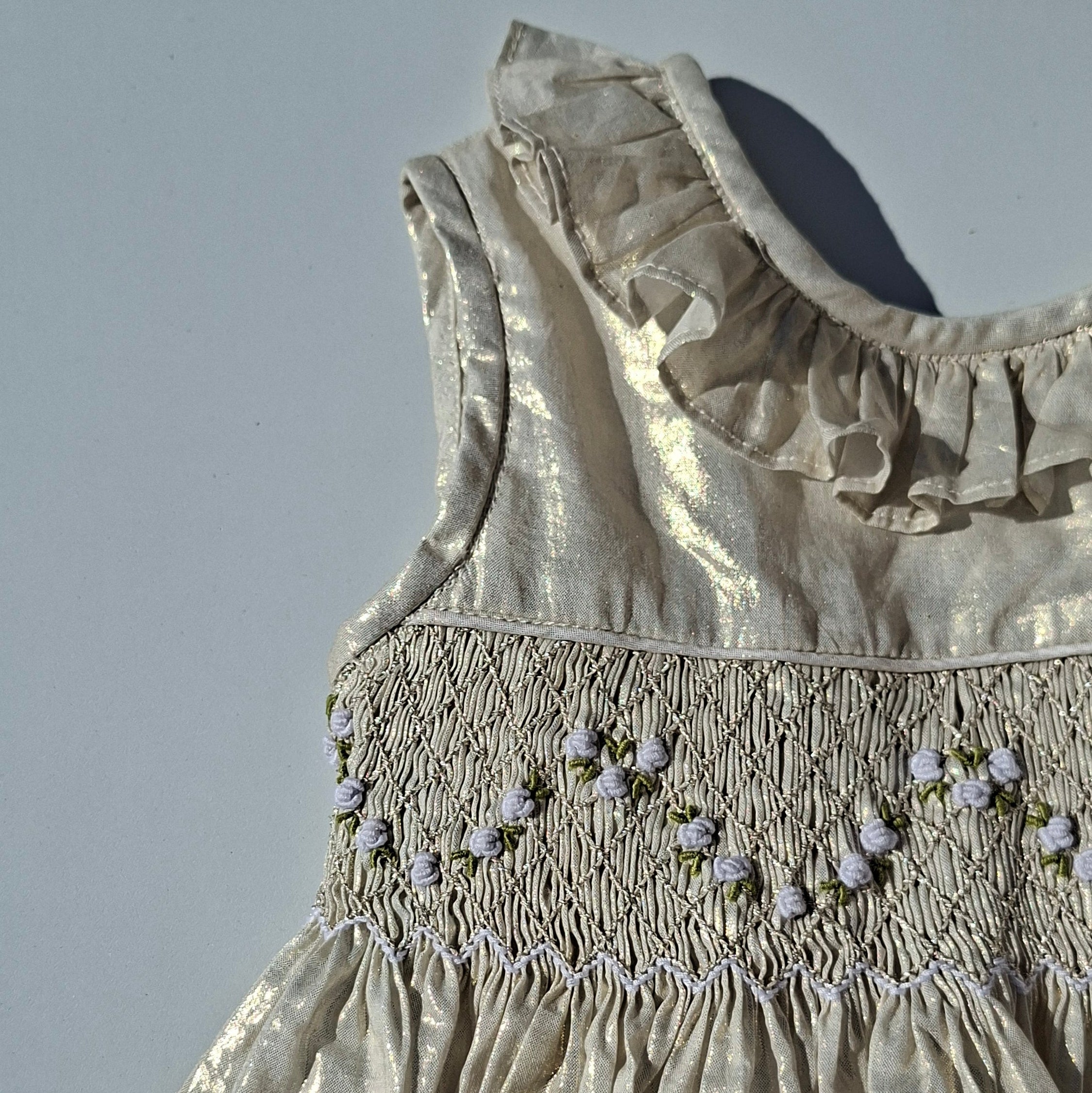 Robe de Cérémonie Irisée à Smocks