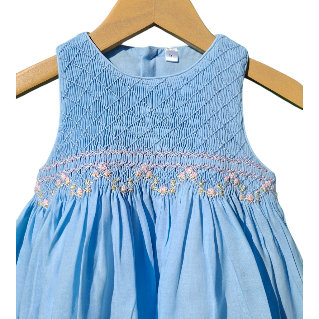 Robe de cérémonie bleu ciel, robe pour fille 2 ans
