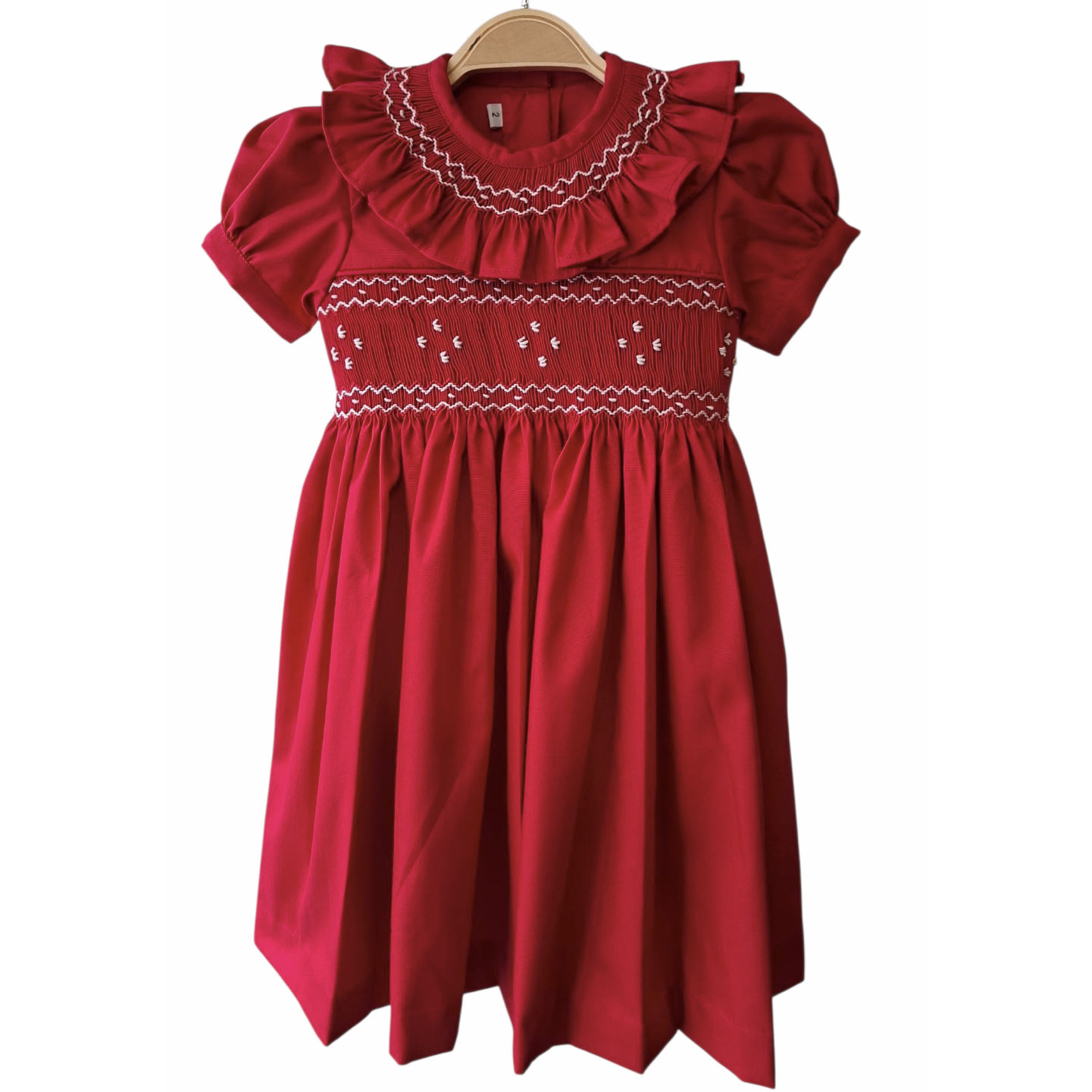Robe rouge double smocks