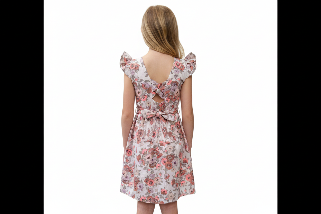 Robe à smocks en Liberty Tana lawn Madeleine. Robe printemps - été