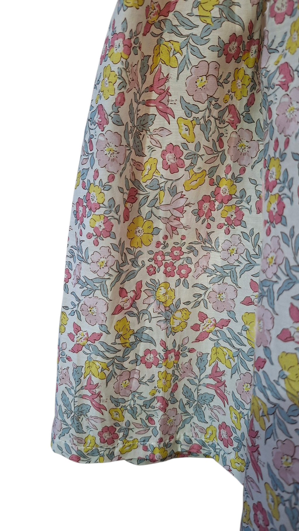 Robe à smocks en coton à fleurs.  3 ans