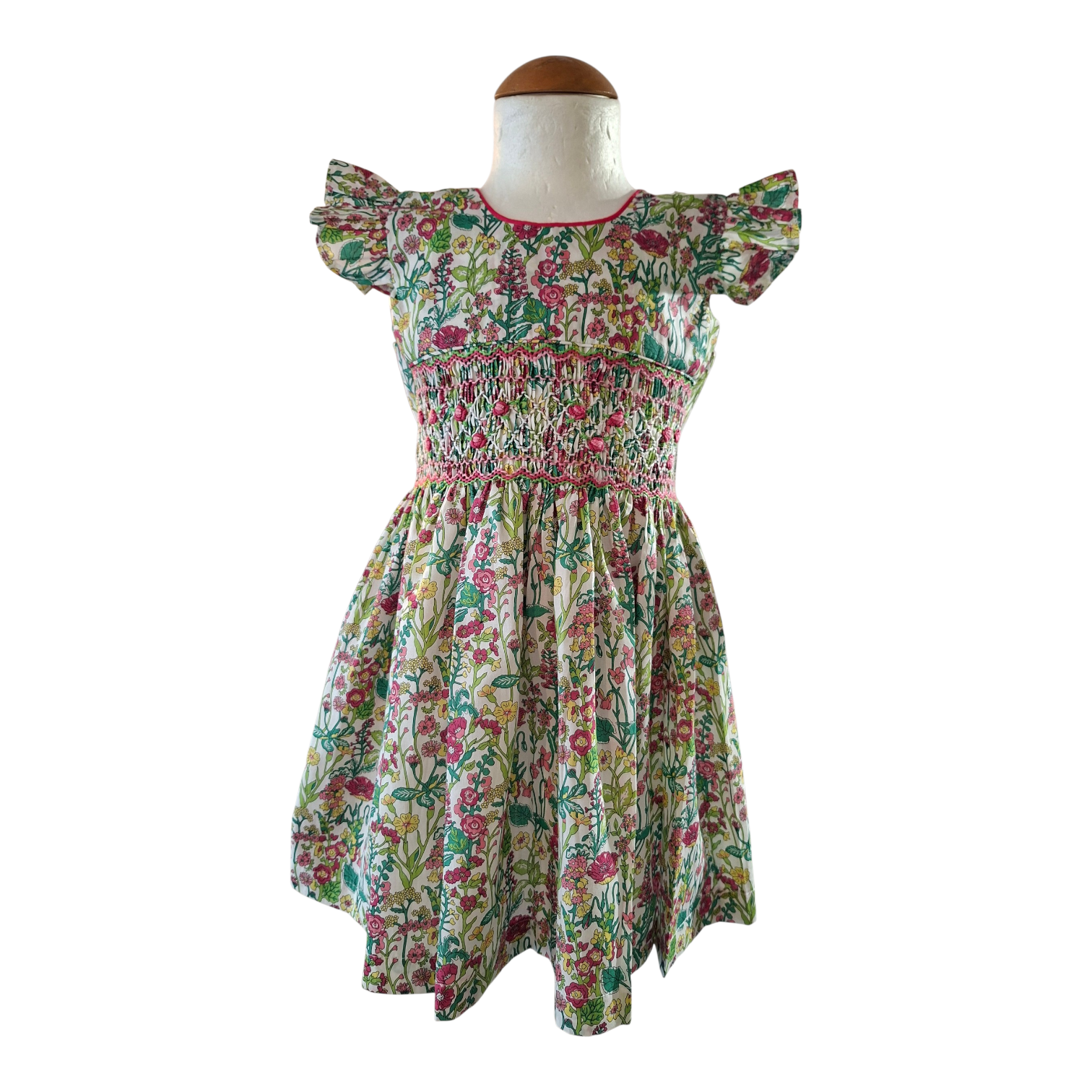 Robe Liberty Garden avec petites manches volantées.