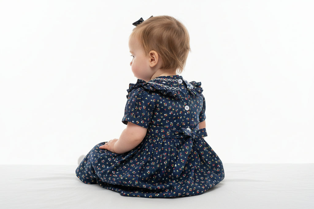 Double smocks bleu marine