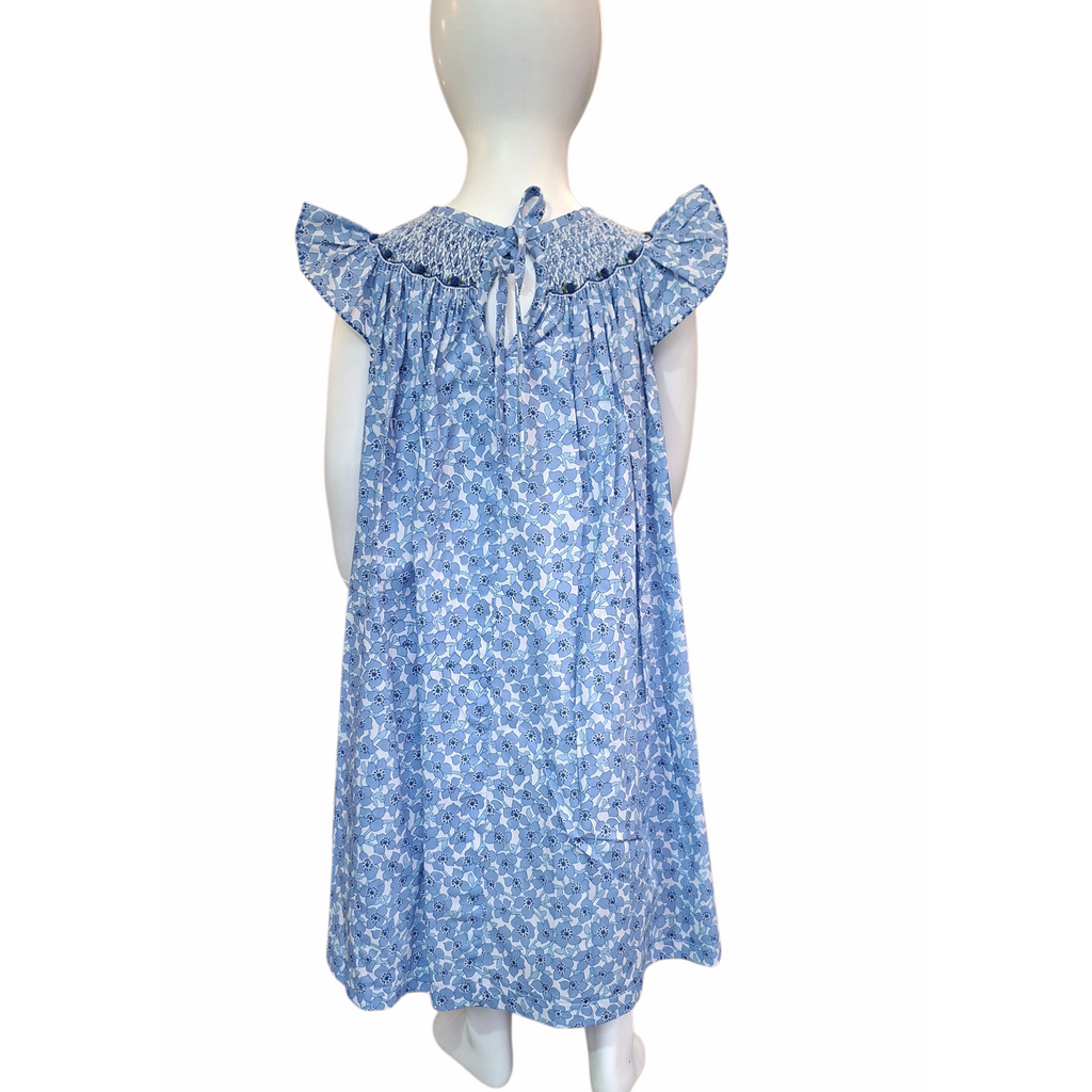 Robe à smocks Charlotte, coupe ample