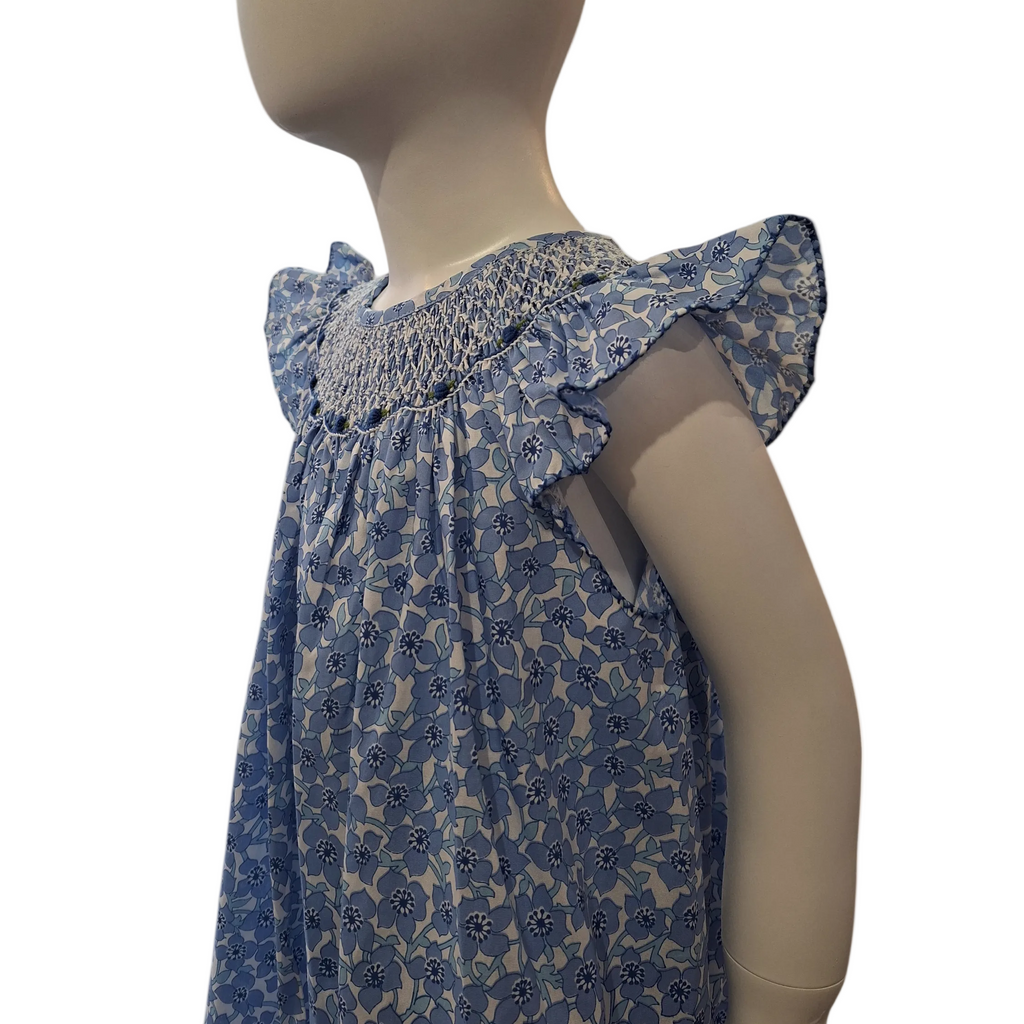 Robe à smocks Charlotte, coupe ample