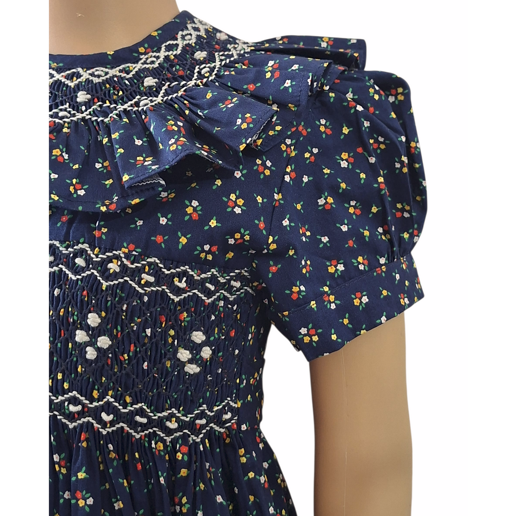 Double smocks bleu marine