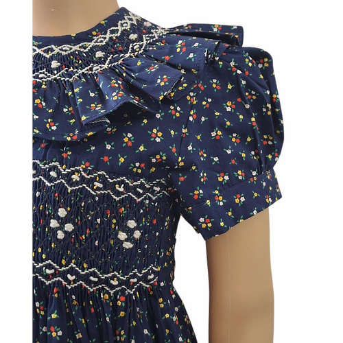 Double smocks bleu marine