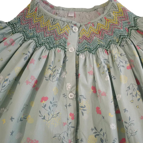 Blouse femme smockée. Blouse fleurie