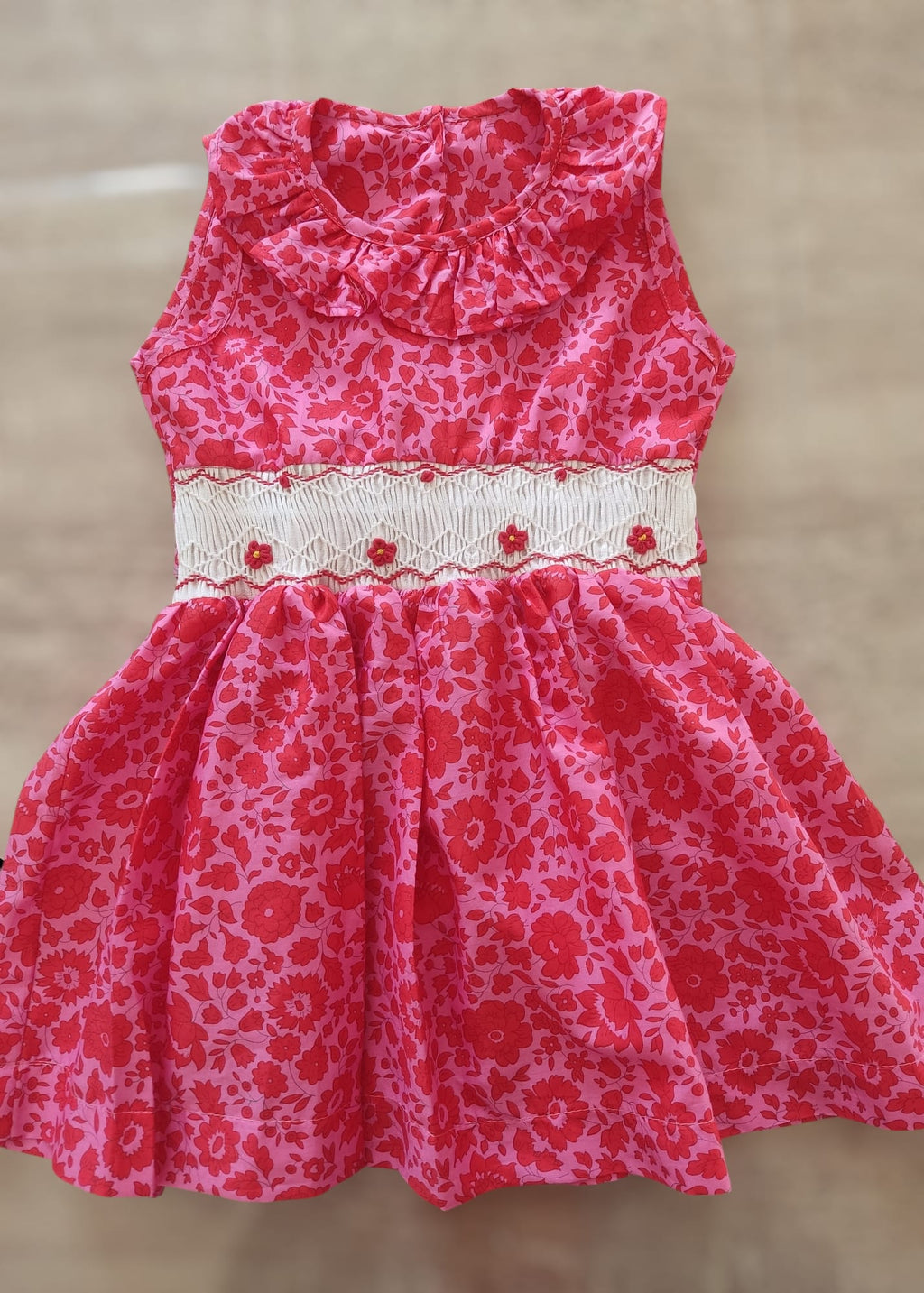 Robe à smocks en Liberty