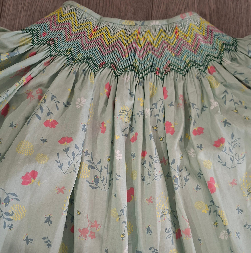 Blouse femme smockée. Blouse fleurie