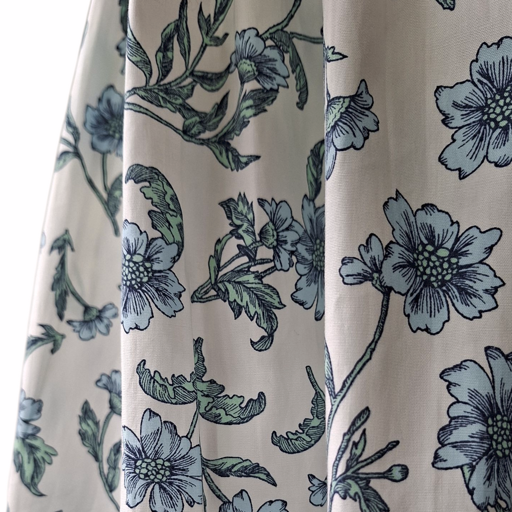 Robe à smocks bleu Fleurie