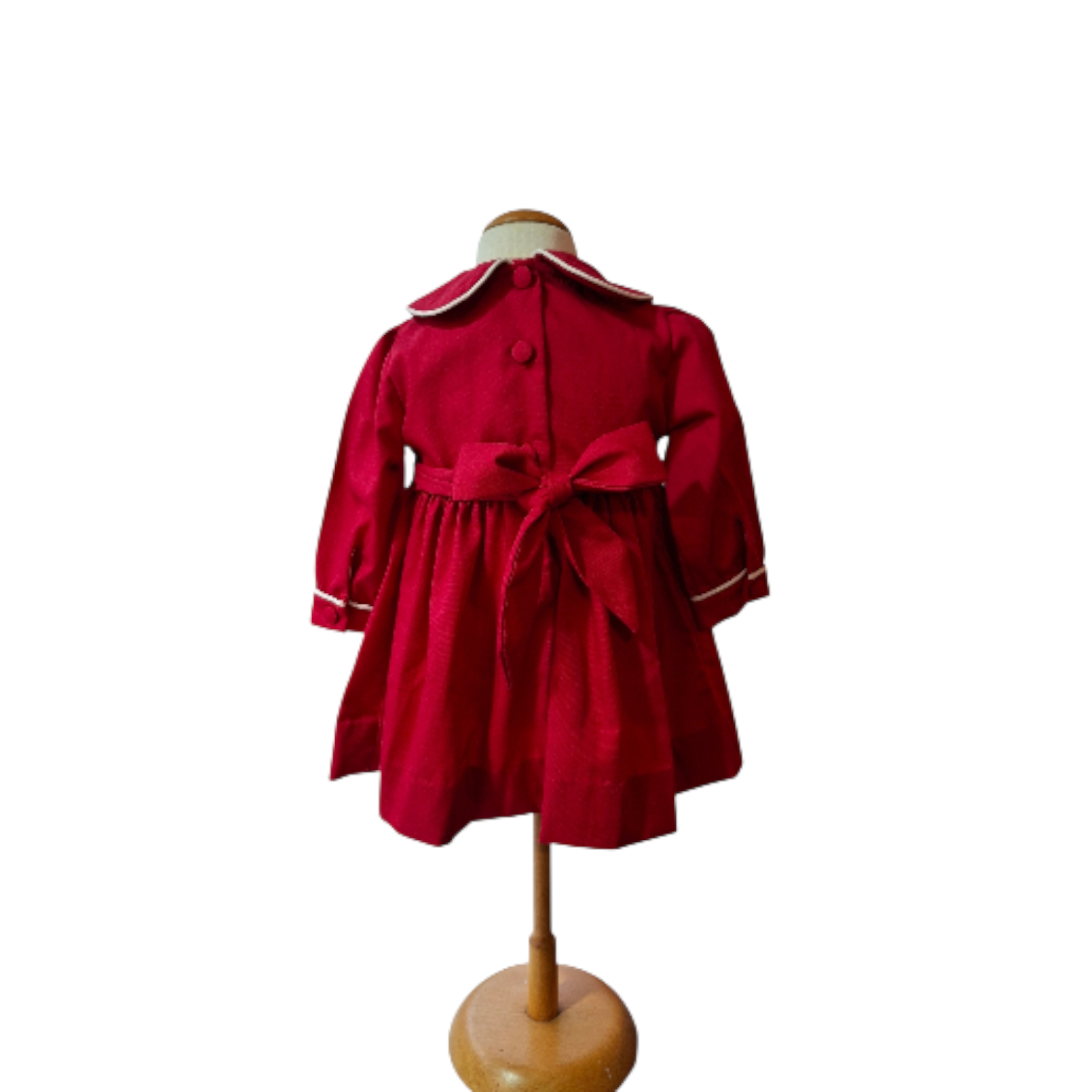 Robe à smocks Rouge. Robe d'hiver. Robe de noël bébé