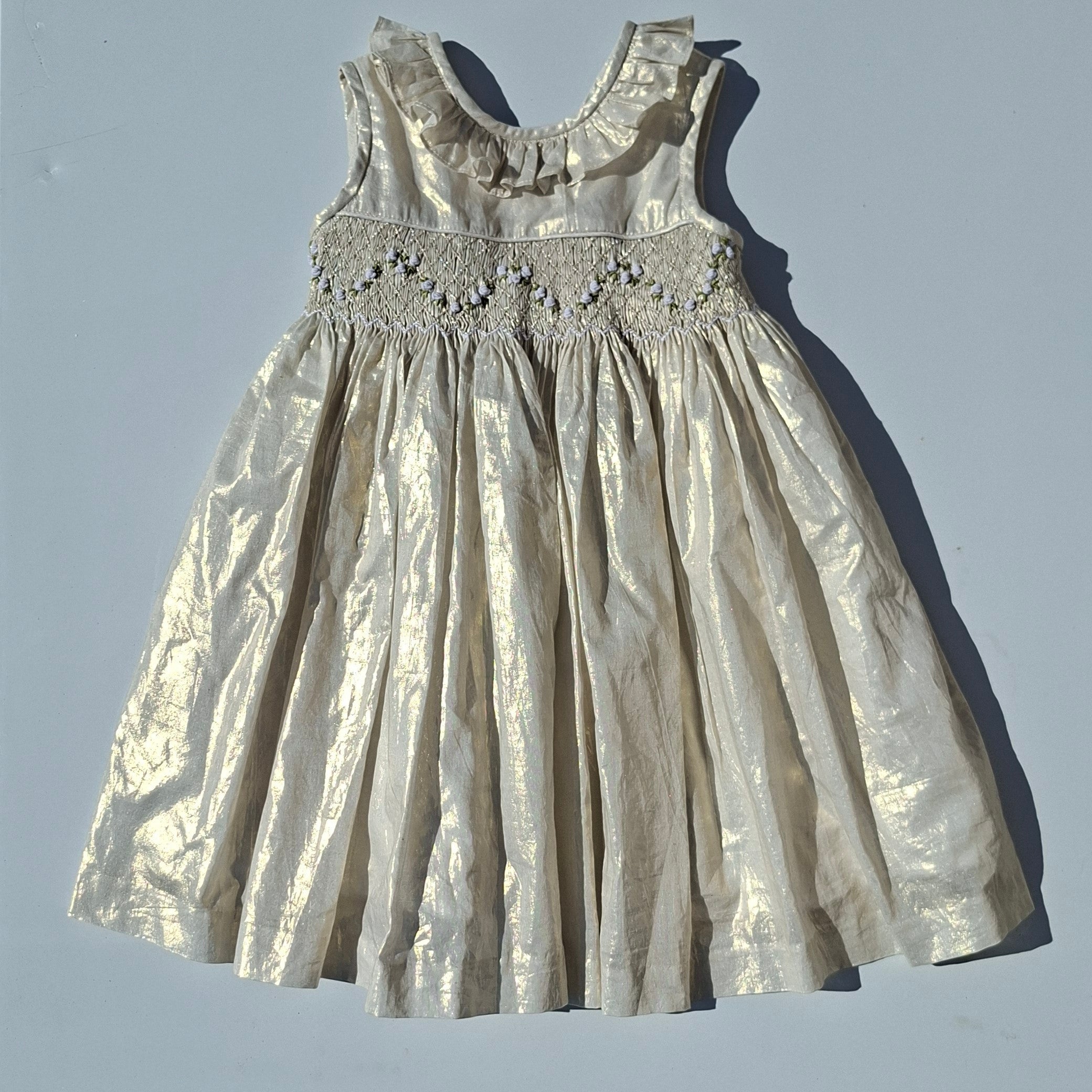 Robe de Cérémonie Irisée à Smocks